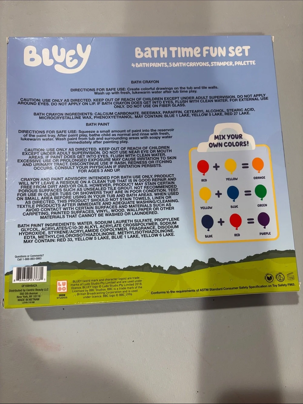 NWT BLUEY Bath Time 12 Pieces Fun Set